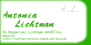 antonia lichtman business card